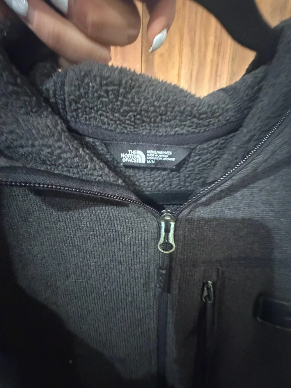 The North Face – Fleece Jacket – Gordon Lyons Hooded Full Zip – Black – Sz. M